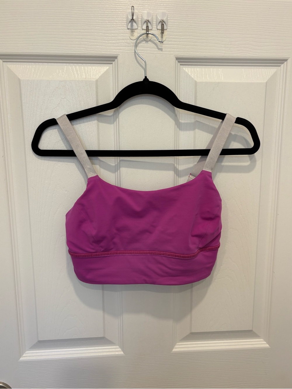 Lululemon Women's Magenta Crop Bralette with Contrast Straps #1203 - Picture 1 of 10